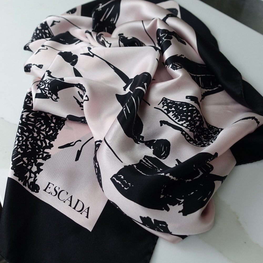 Escada Silk Satin Scarf